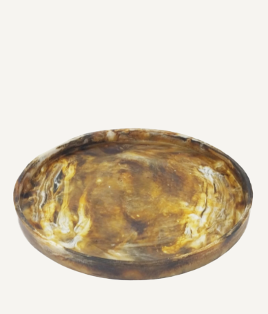 Tortoiseshell Large Round Tray