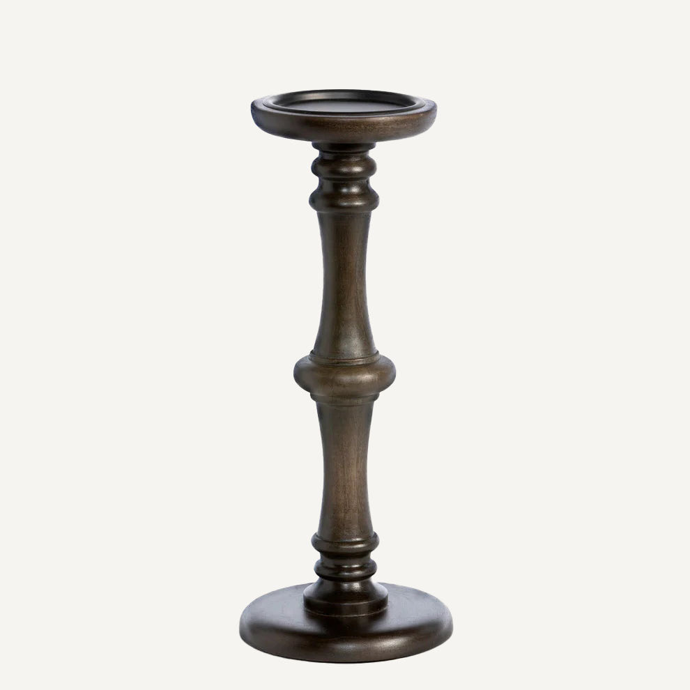 Turned Wood Pillar Holder