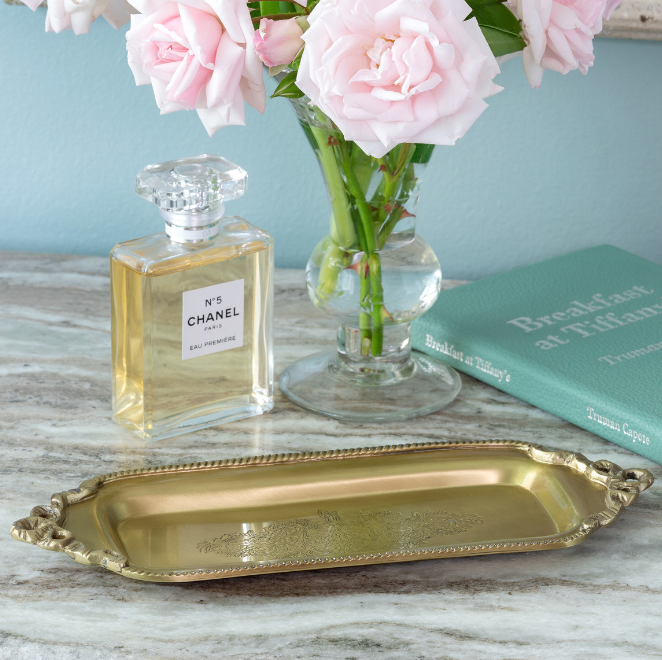 Antique Brass Tip Tray