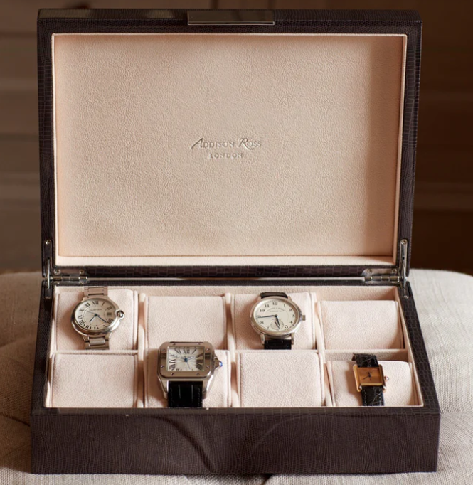 Brown Crocodile Watch Box