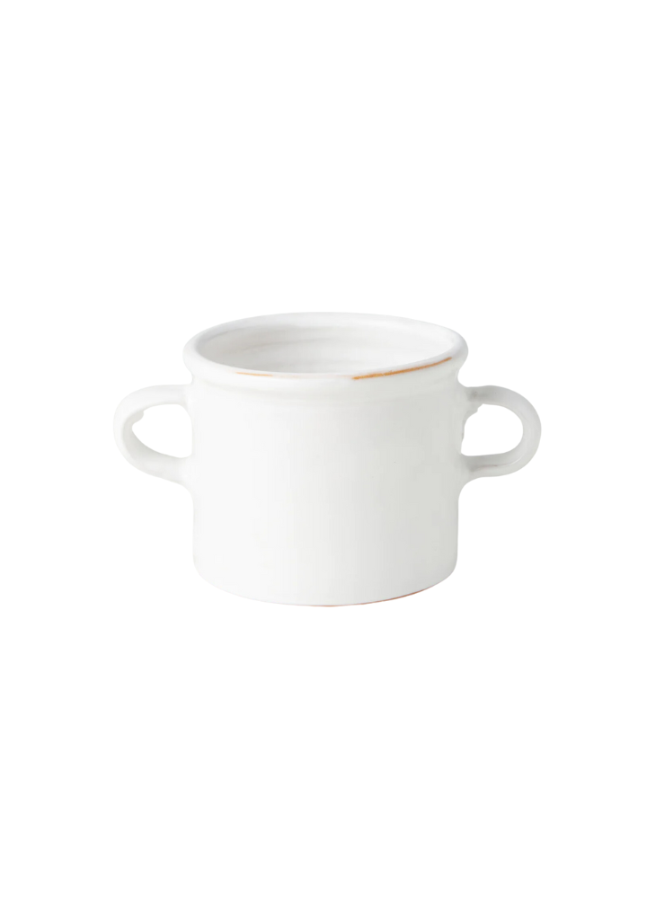 White Italian Olive Jar Planter