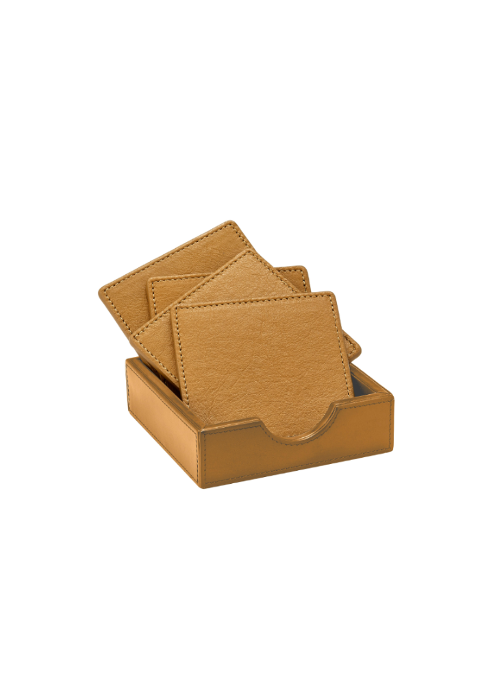 Square Coaster Set - Tan
