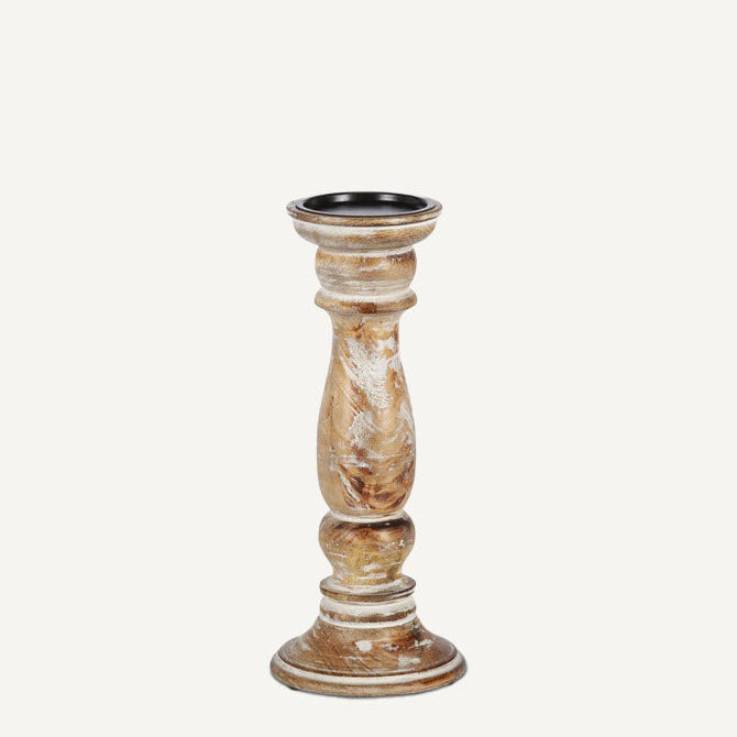 Estelle Wood Pillar Holder