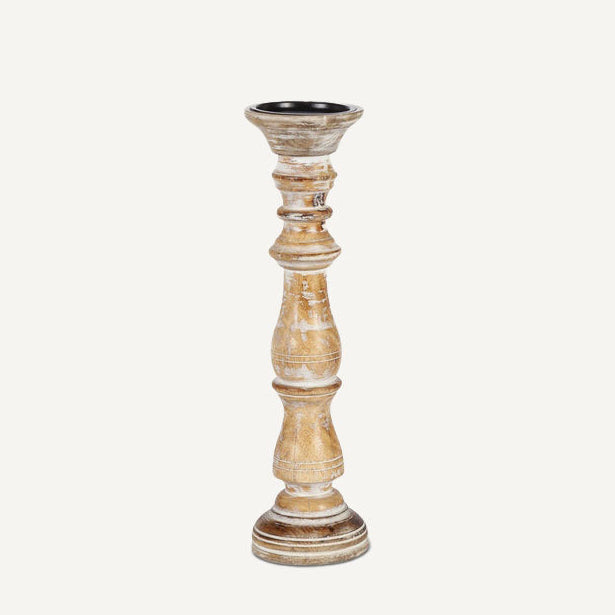 Estelle Wood Pillar Holder