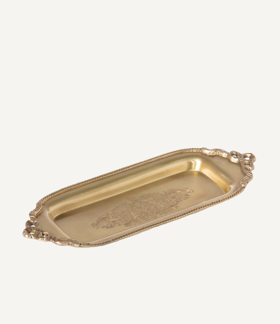 Antique Brass Tip Tray