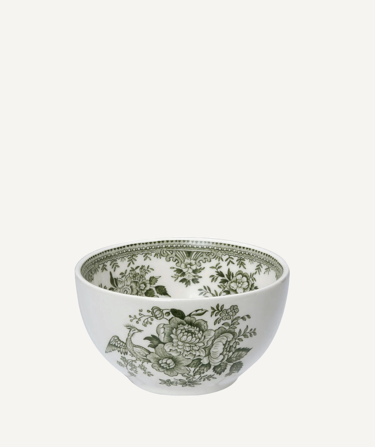 Dark Green Asiatic Pheasants Mini Footed Bowl