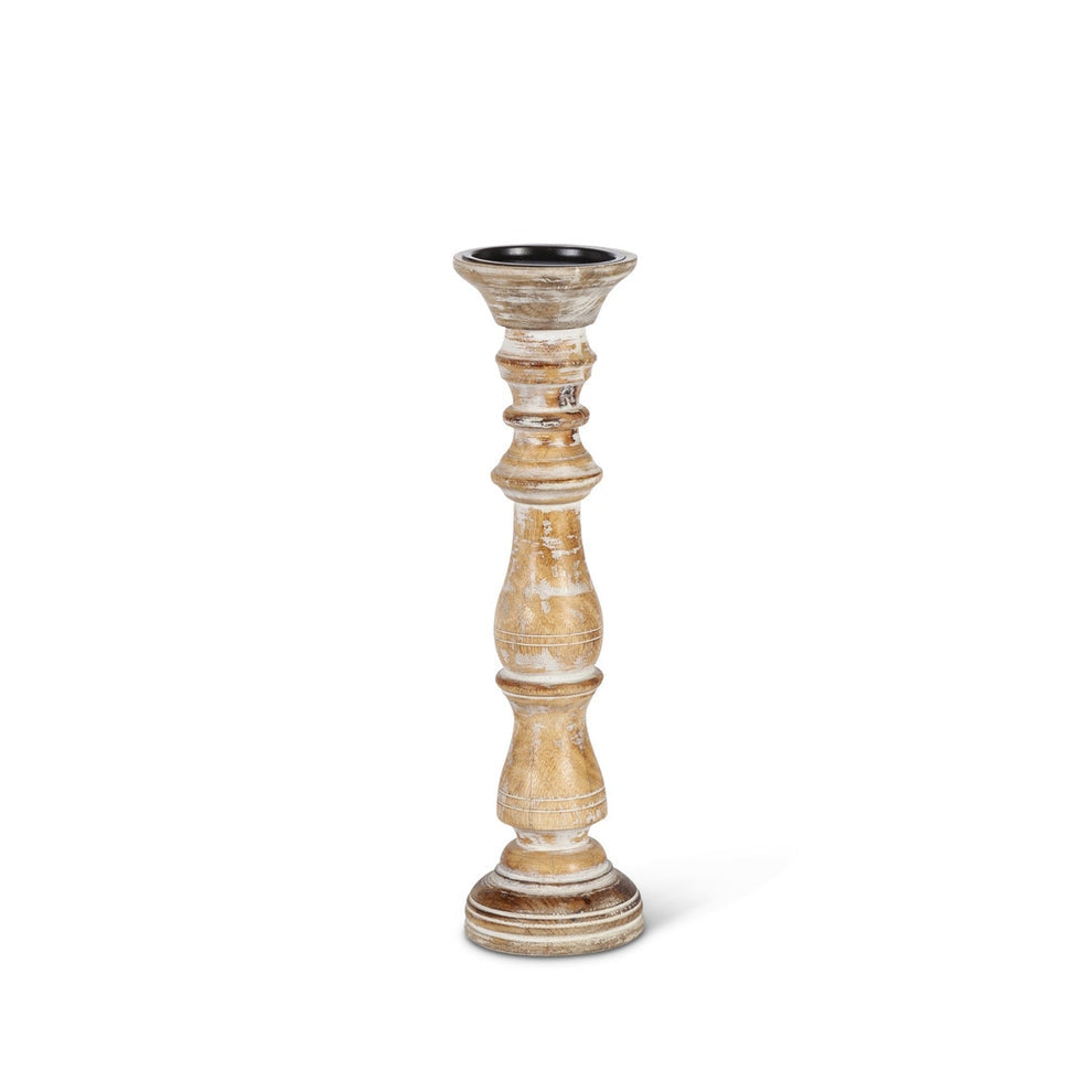 Estelle Wood Pillar Holder