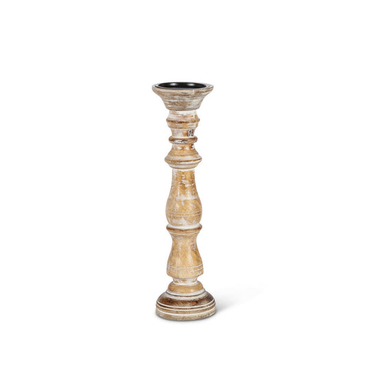 Estelle Wood Pillar Holder