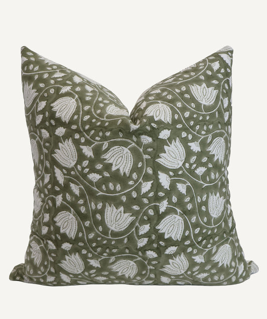 Whisper Green Floral Pillow