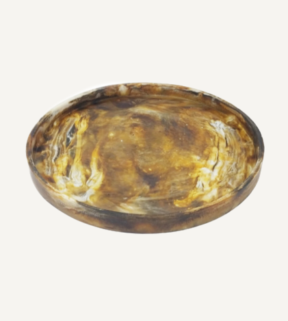 Tortoiseshell Large Round Tray