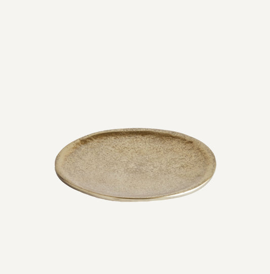 Veda Gold Round Tray