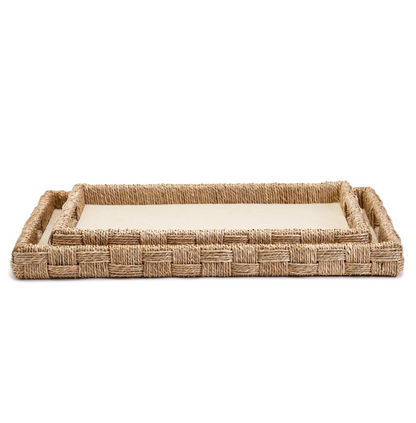 Hand-Crafted Sea Grass & Rattan Trays