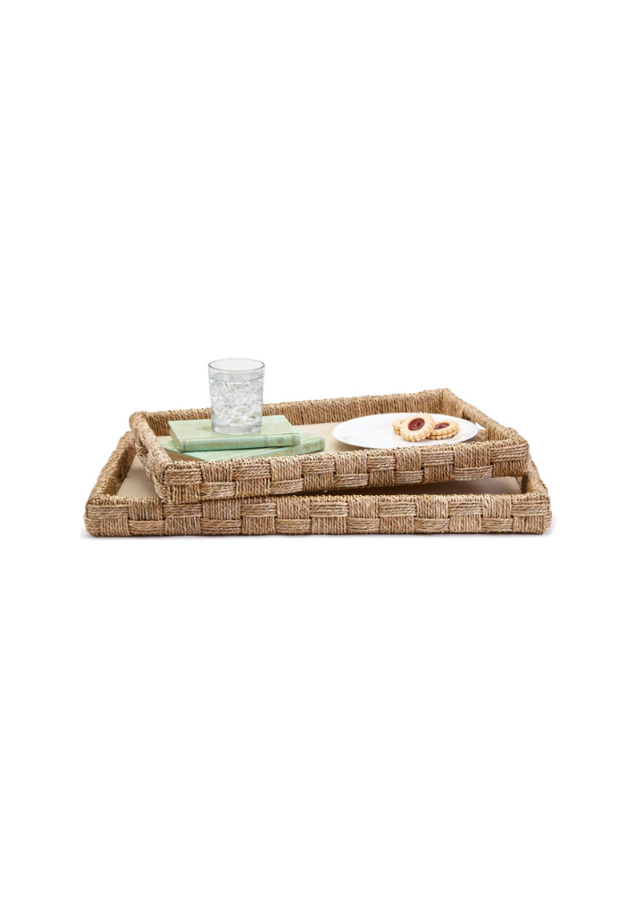 Hand-Crafted Sea Grass & Rattan Trays